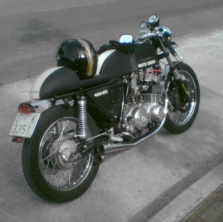 Moto Guzzi GTS400 1978 de los años 70 y Alejandro De Tomaso