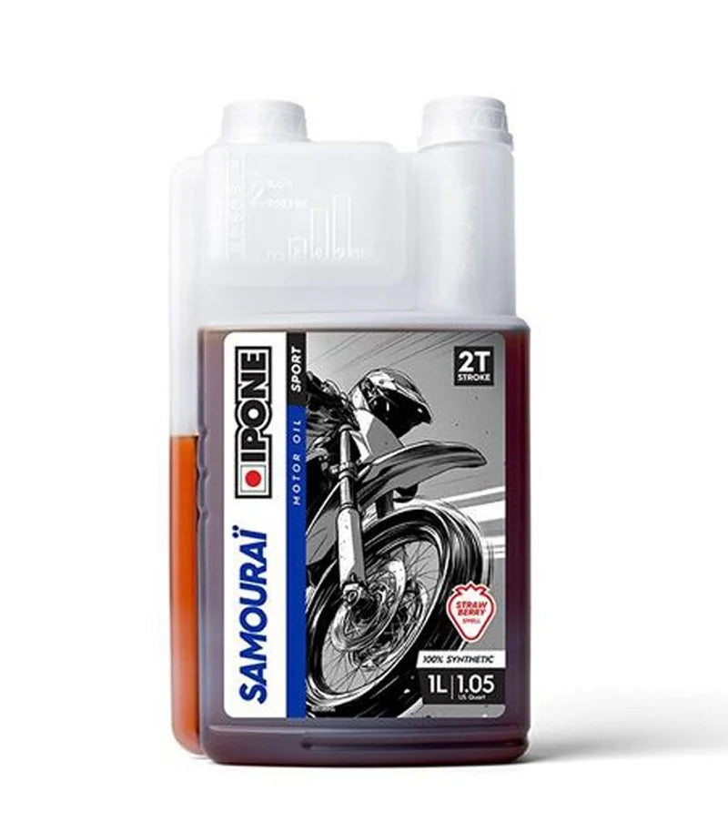 Aceite IPONE Samourai Racing 2T olor a fresa 100% Sintético