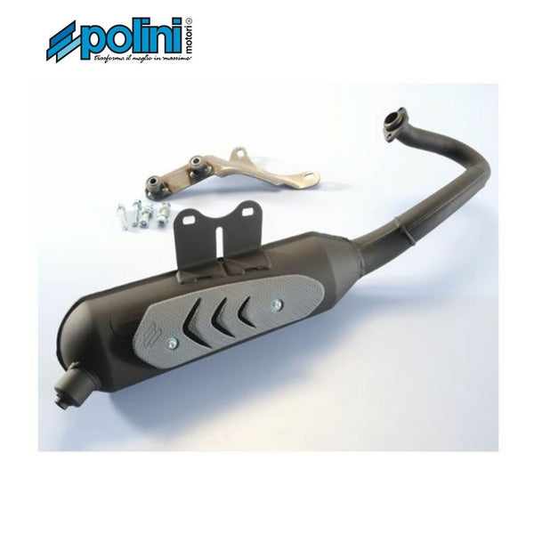 Escape Polini acero negro original homologado Vespa 200.0309