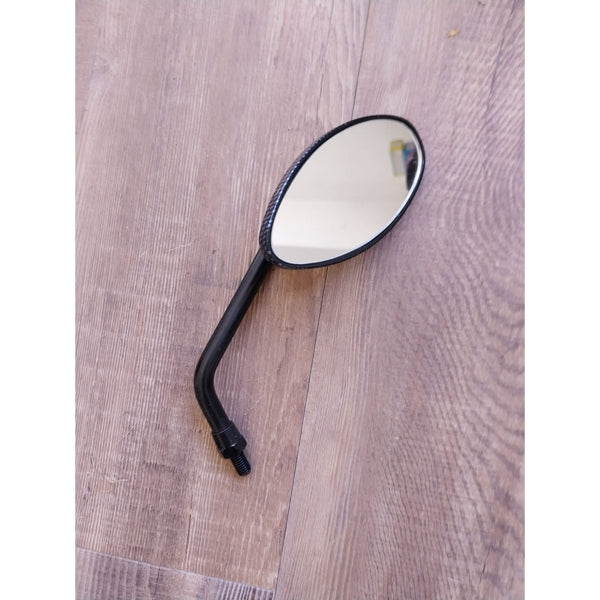 Retrovisor Universal para Moto Rosca M8 Negro Ovalado